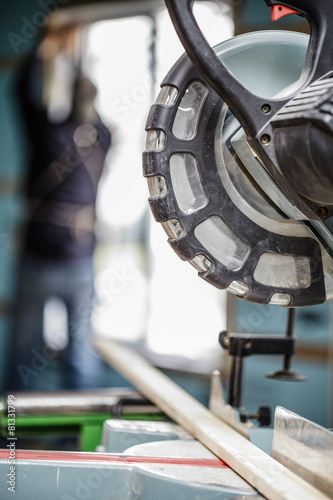 Miter Saw on a construction site