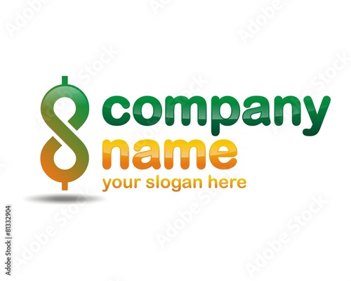 dollar symbol infinite currency logo image vector