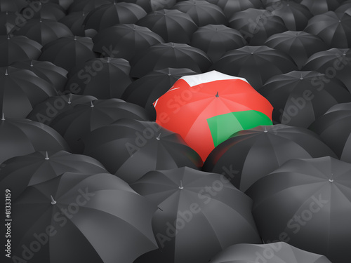 Umbrella with flag of oman