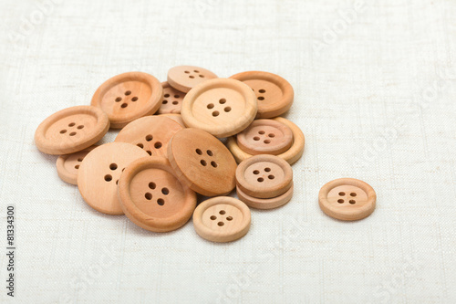 Handful of wooden buttons