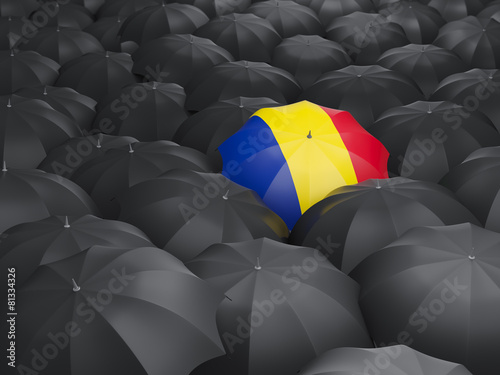 Umbrella with flag of romania