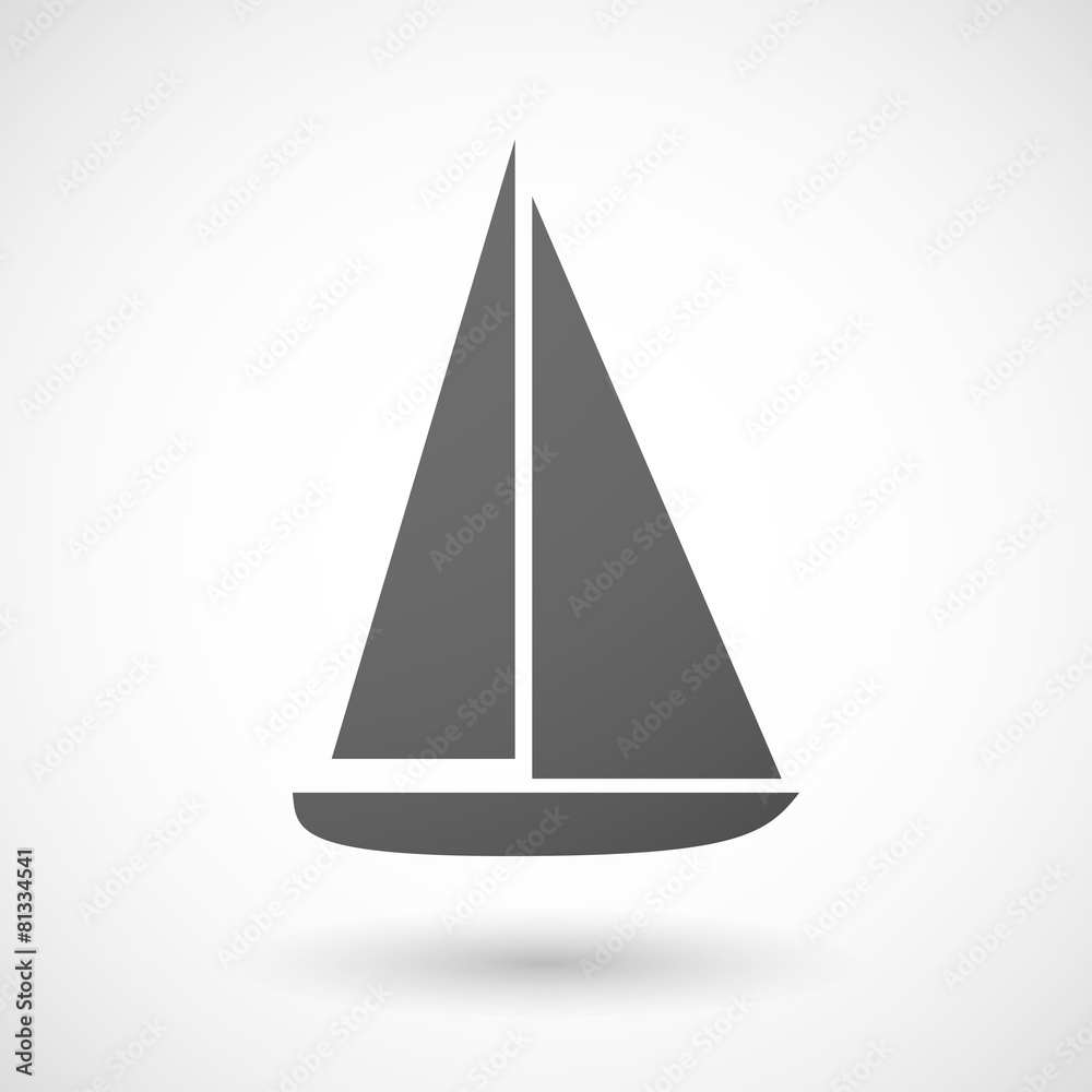Fototapeta premium Grey ship icon