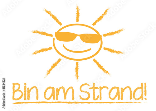 Bin am Strand