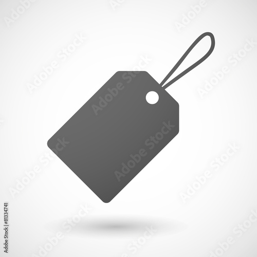 Grey shopping label icon