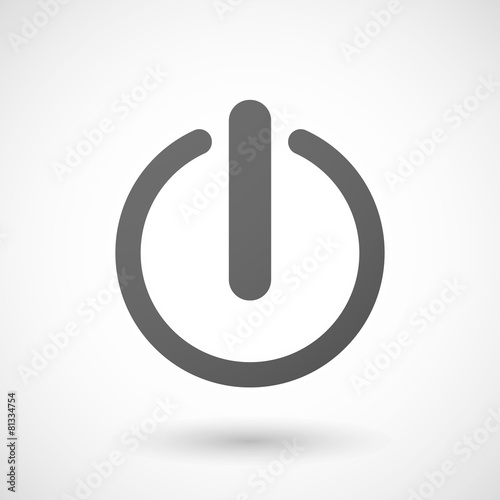 Grey turn off sign