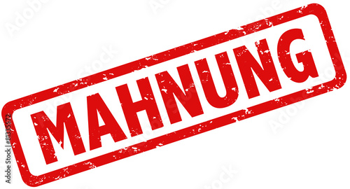 Mahnung Stempel rot