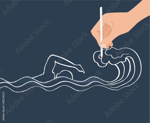 Swimming man