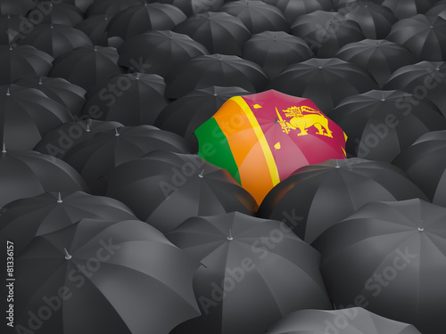 Umbrella with flag of sri lanka