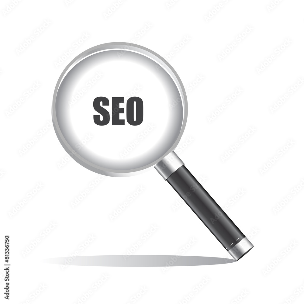 Magnifier seo vector illustration Magnifier seo vector illustration
