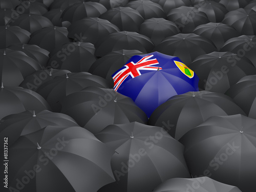 Umbrella with flag of turks and caicos islands