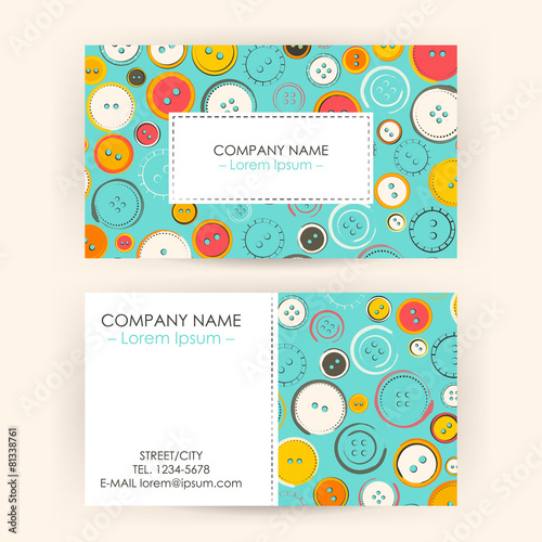 Business Card with Sewing Buttons
