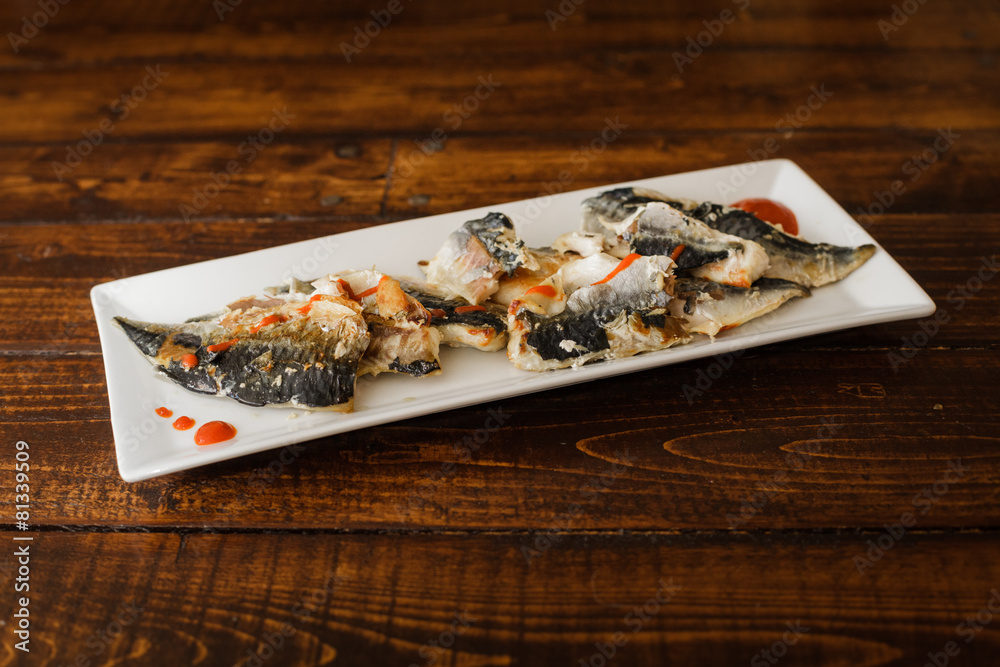 Mackerel Fillets and Spicy sauce Mackerel Fillets and Spicy sauce