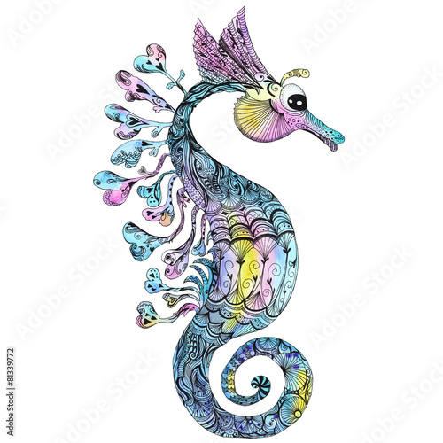 Creative Watercolor Seahorse