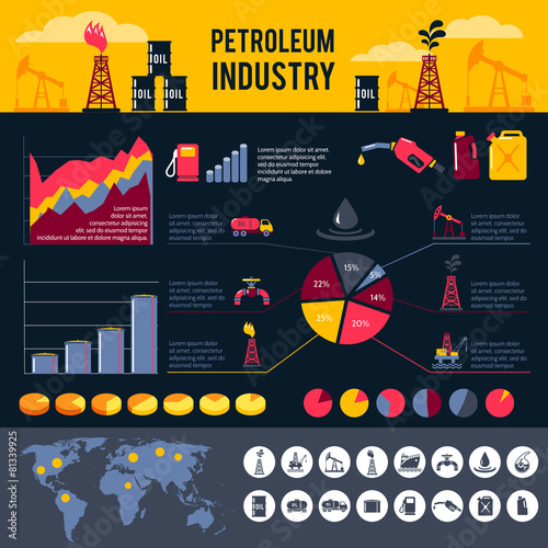 Petroleum Infographics Set