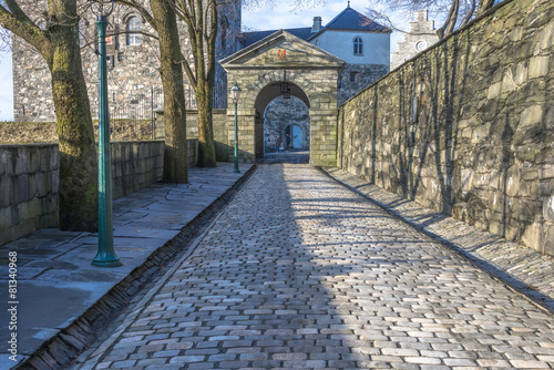 Entrance to Bergenhus fortress in Bergen
