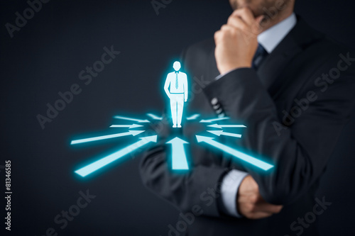 Tableau sur toile Human resources and leader
