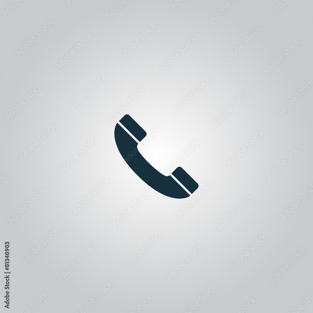 telephone handset icon vector