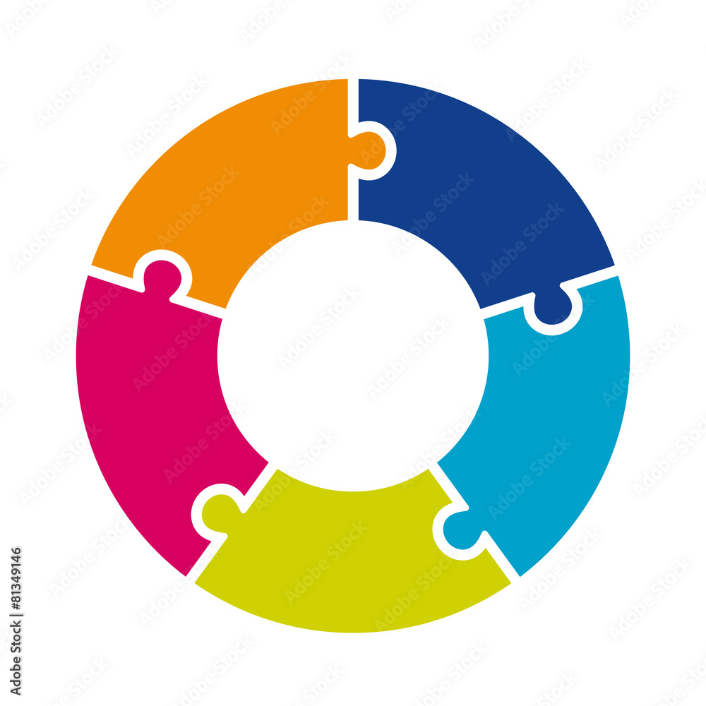 Circular infographic template for cycling diagram, graph, presen