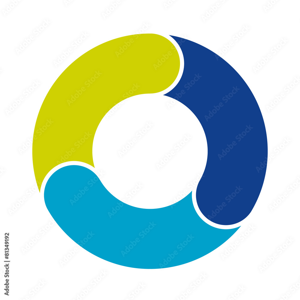 Circular infographic template for cycling diagram, graph, presen Circular infographic template for cycling diagram, graph, presen
