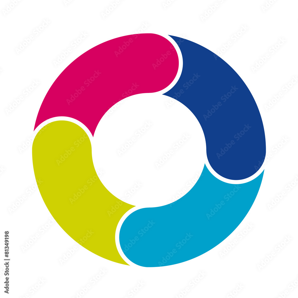 Circular infographic template for cycling diagram, graph, presen Circular infographic template for cycling diagram, graph, presen