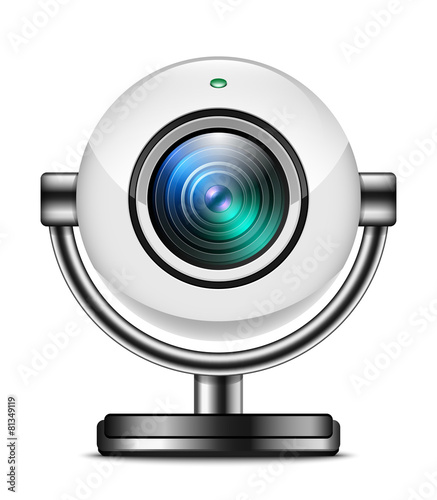 Web camera icon isolated on white background