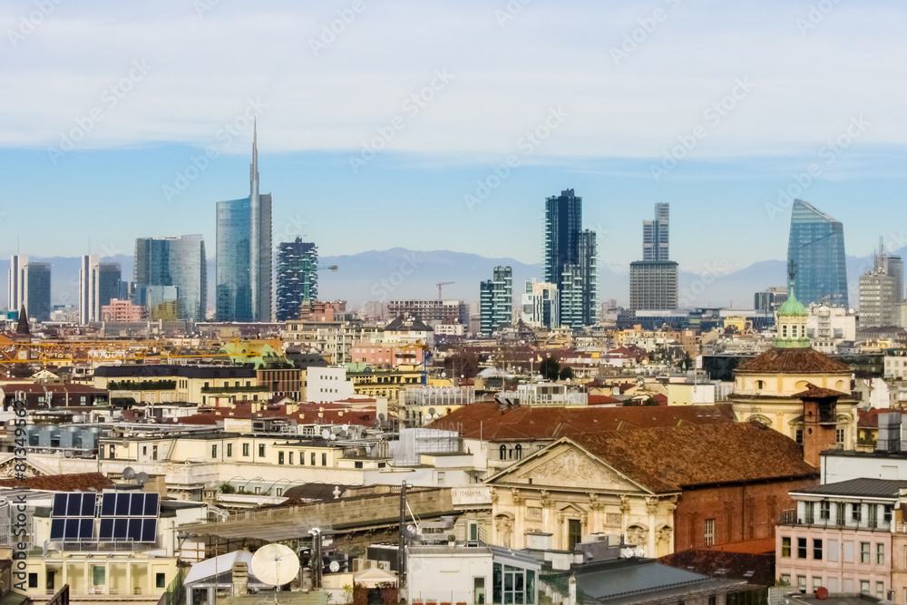 Skyline of modern district in Milan