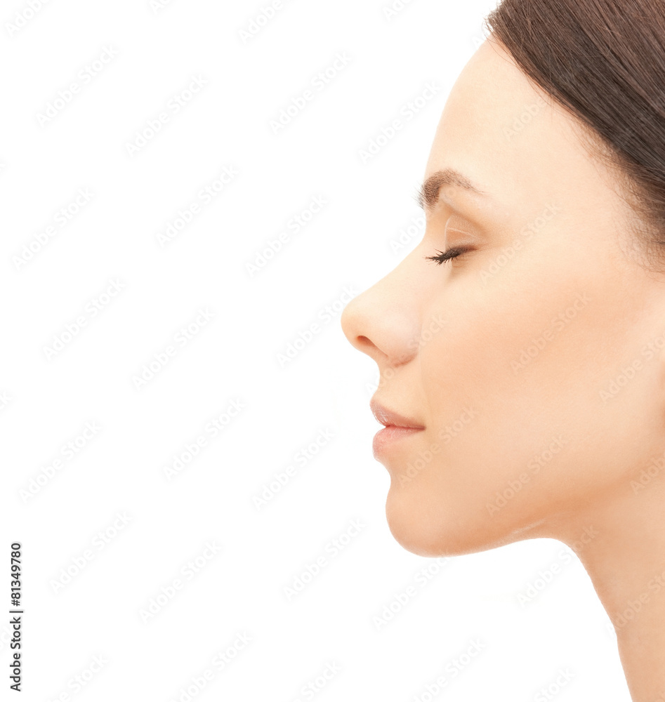 profile portrait of young woman profile portrait of young woman
