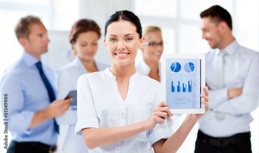 Fototapeta premium businesswoman with tablet pc