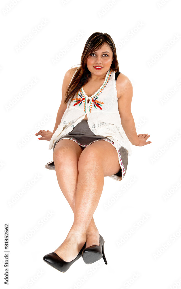 Woman sitting on floor. Woman sitting on floor.