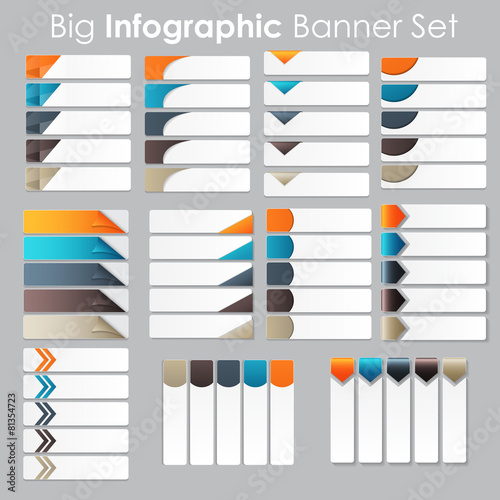Big Set of Infographic Banner Templates for Your Business Vector