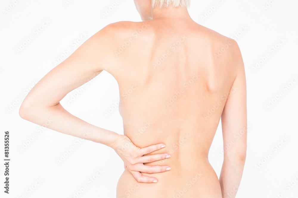 Fototapeta premium Beautiful woman with back pain