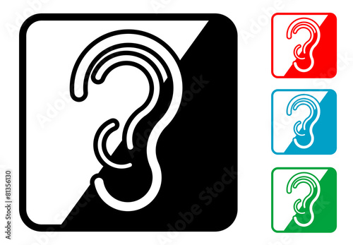 Icono simbolo audio en varios colores