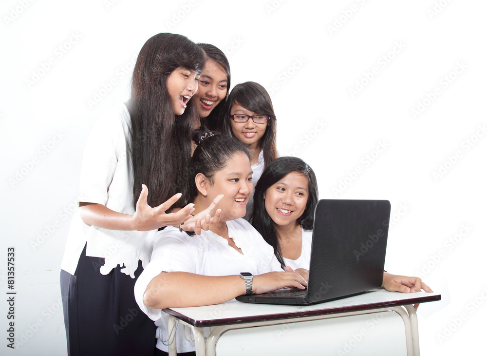 Happy of group business woman in work Happy of group business woman in work
