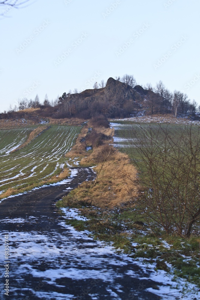 Naklejka premium extinguished volcano