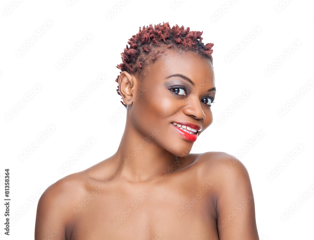 Black beauty with short spiky hair Black beauty with short spiky hair