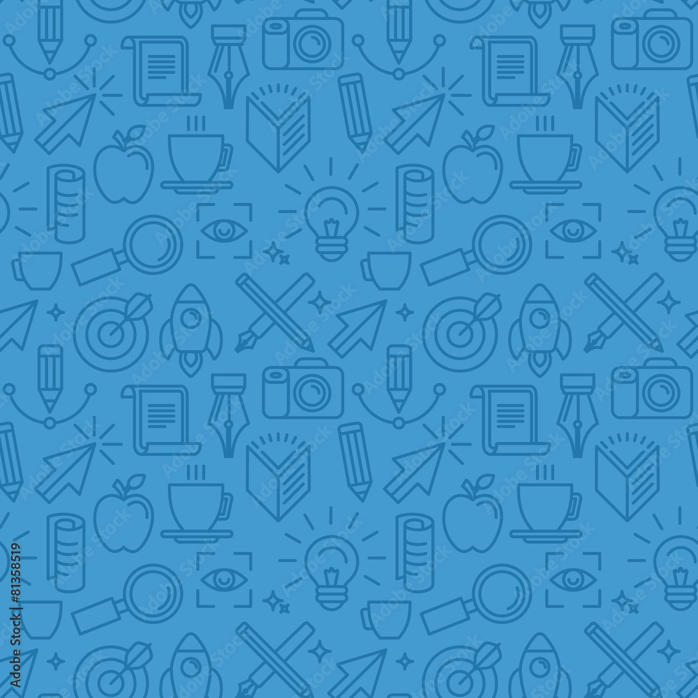 Vector seamless pattern with icons