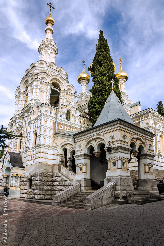 Orthodox Christian church, Yalta, Crimea, Russia. Alexander Nevs