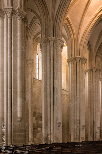 Interior of Alcobaca medieval monastery, Portugal - great master