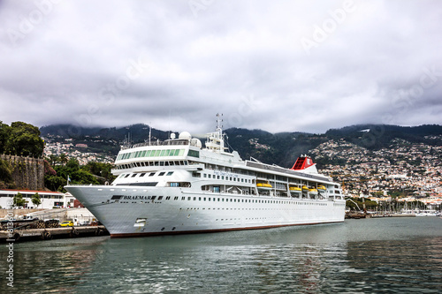 Cruise liner in Funchal port, Madeira © Travel Faery