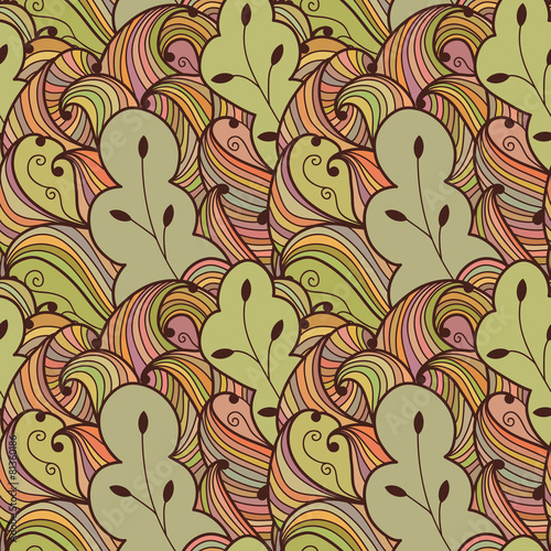 Abstract seamless doodle pattern