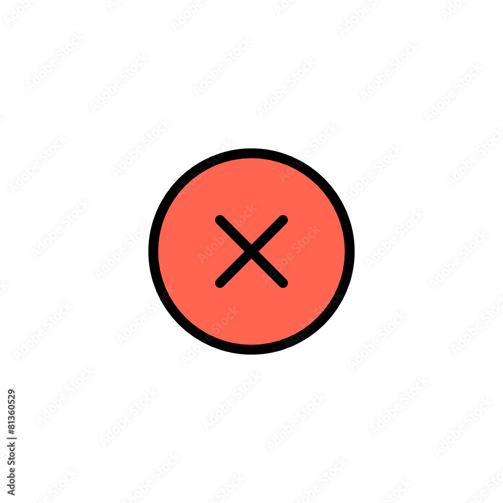 Cancel - Thickly Colorful icon 
