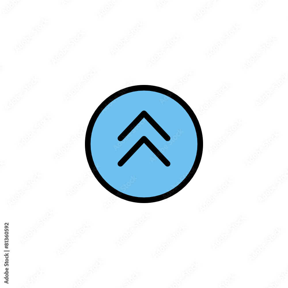 Up arrow - Thickly Colorful icon Up arrow - Thickly Colorful icon