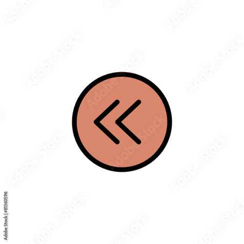 Left arrow - Thickly Colorful icon 
