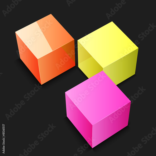 Abstract vector cubes background