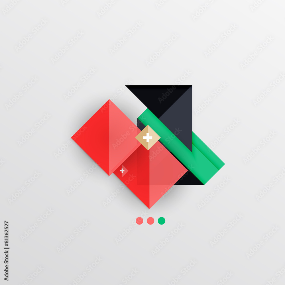 Modern abstract geometric info banner Modern abstract geometric info banner