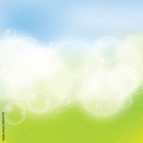 Abstract spring green blue background