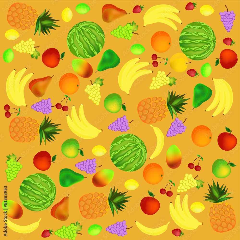 fruit cartoon icons fruit cartoon icons