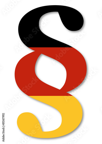 Paragraphenzeichen in Landesfarben