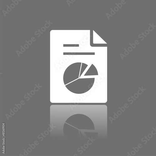 Icono hoja gráfico sectores FO reflejo
