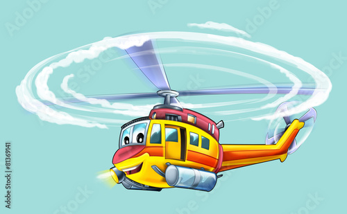 Cartoon plane - glider - caricature